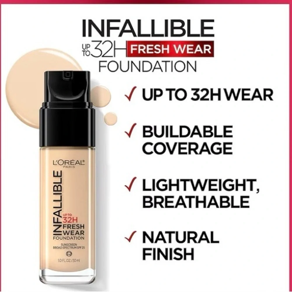 L'Oréal Infallible Fresh Wear Foundation Porcelain - 405 SPF -25 Up To 32H